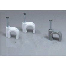 Round Steel Nail Plastic Cable Clip